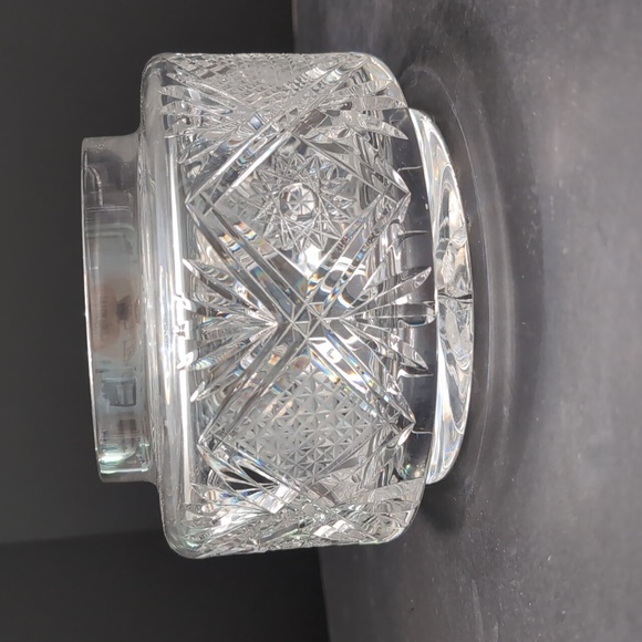 Vintage European Crystal Cut Glass Jar with Lid. - Picture 7 of 10